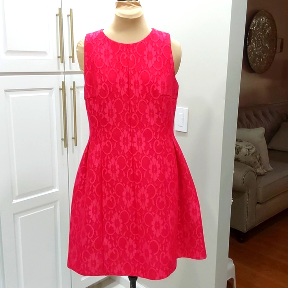 Calvin Klein Skuba Lace Fit and Flare Dress NWOT